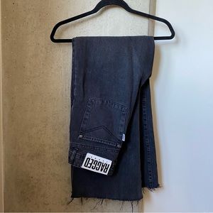 Ragged Priest boot cut jeans, black denim, size 28